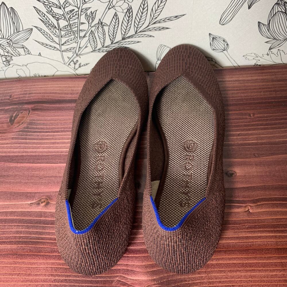 Womens Rothy’s Truffle Python Rounded Toe Brown F… - image 4